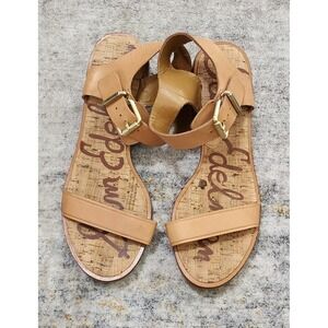 Sam Edelman Women's Trina Tan Leather Block Heel Sandal Size 9